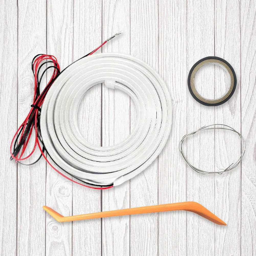 LED Car Trunk Light Strip 2 4M No Drilling Dynamic Flowing Ambient