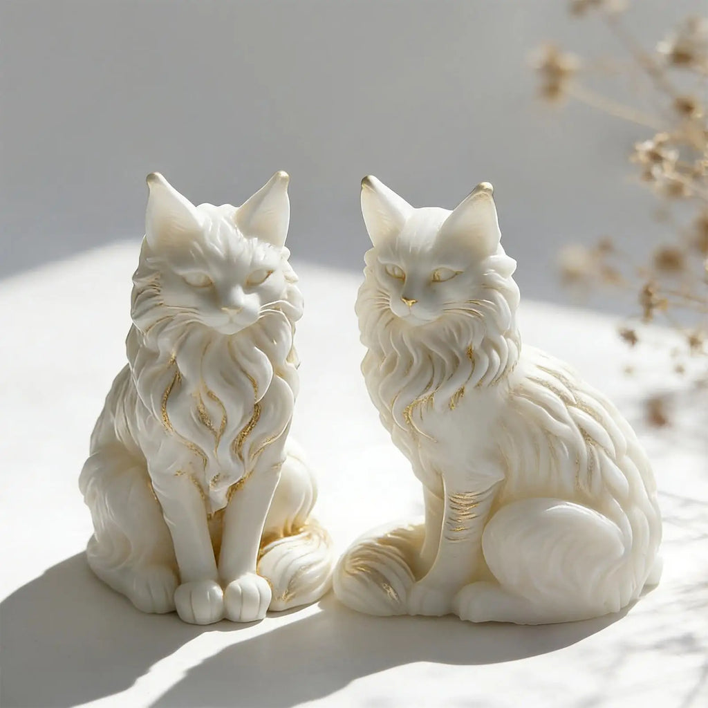 Cat Resin Mold Sitting Shape Concrete Cement Plaster Soap DIY Epoxy