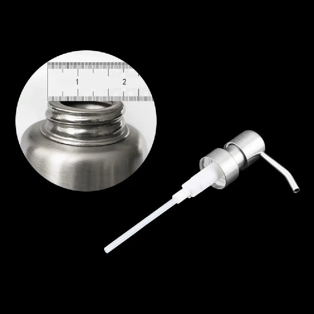 Fashion Stainless Steel Soap Pump Head Reusable Replaceable Shampoo Zpaxo