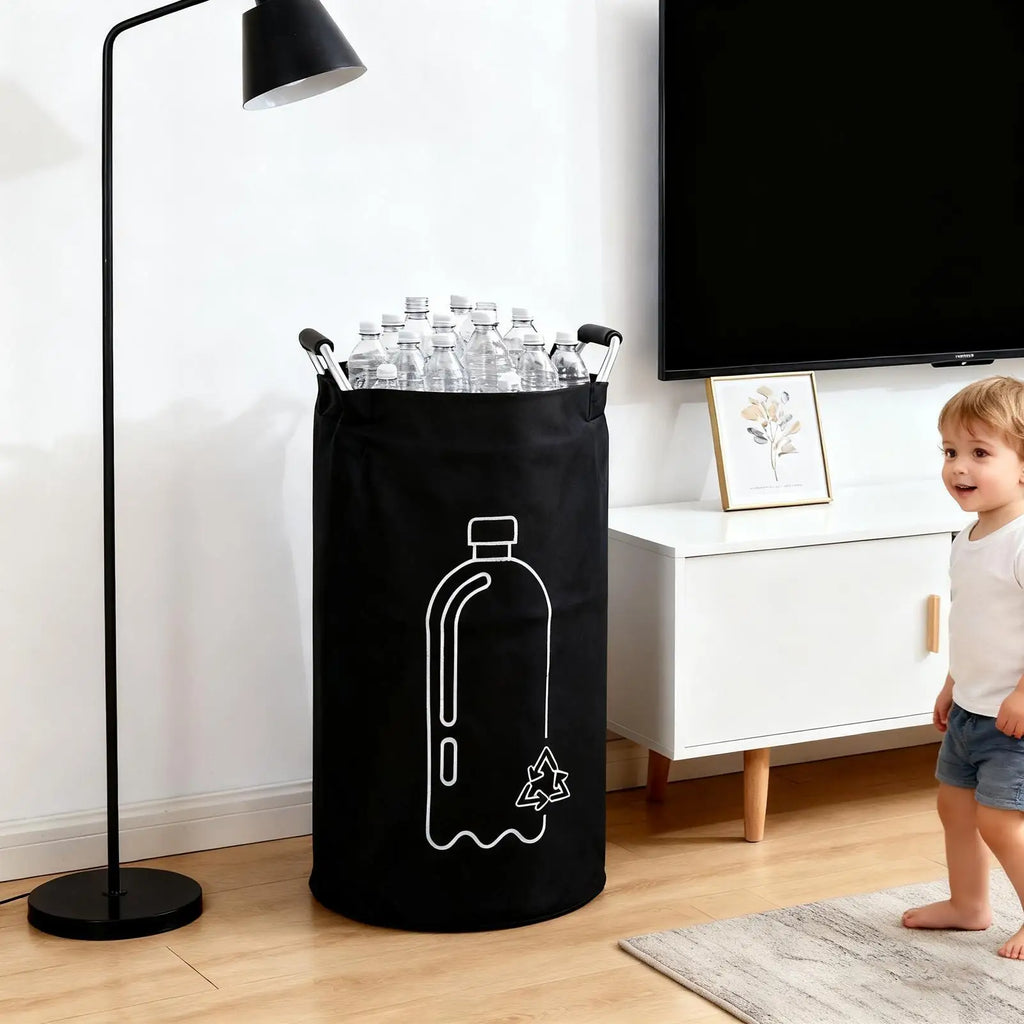 Indoor Recycling Bins Kitchen Foldable Deposit Bottle Storage Trash
