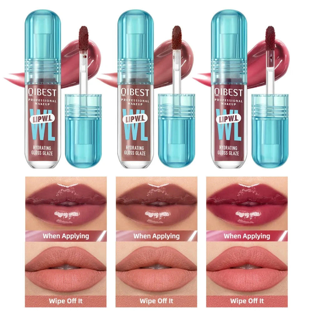 Crystal Lip Gloss Mirror Watery Lip Glaze Long Lasting Moisturizing Lip Balm Plumping Gloss Oil Hydrating Lips Tint Makeup Zpaxo