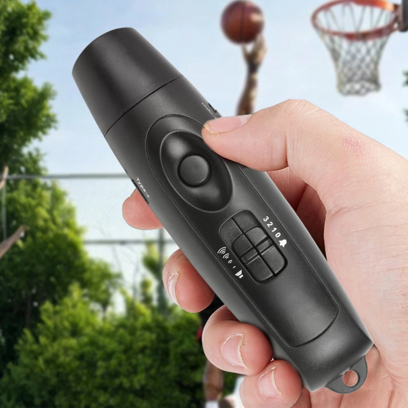 Electronic Air Bear Horn 120-150dB Hand Emergency Whistle LED Safety