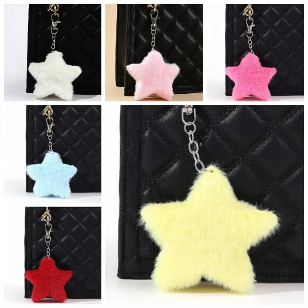 Lovely Furry Star Doll Plush Pendant Pompom Five-pointed Pentagram Zpaxo