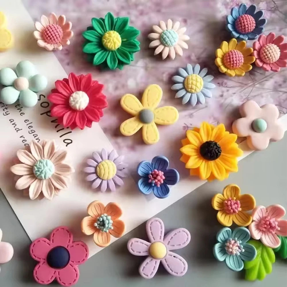 8Pcs Cartoon Flower Fridge Magnets Decorative Magnets for Dishwasher Whiteboard Storage Kitchen Home Decoration Zpaxo