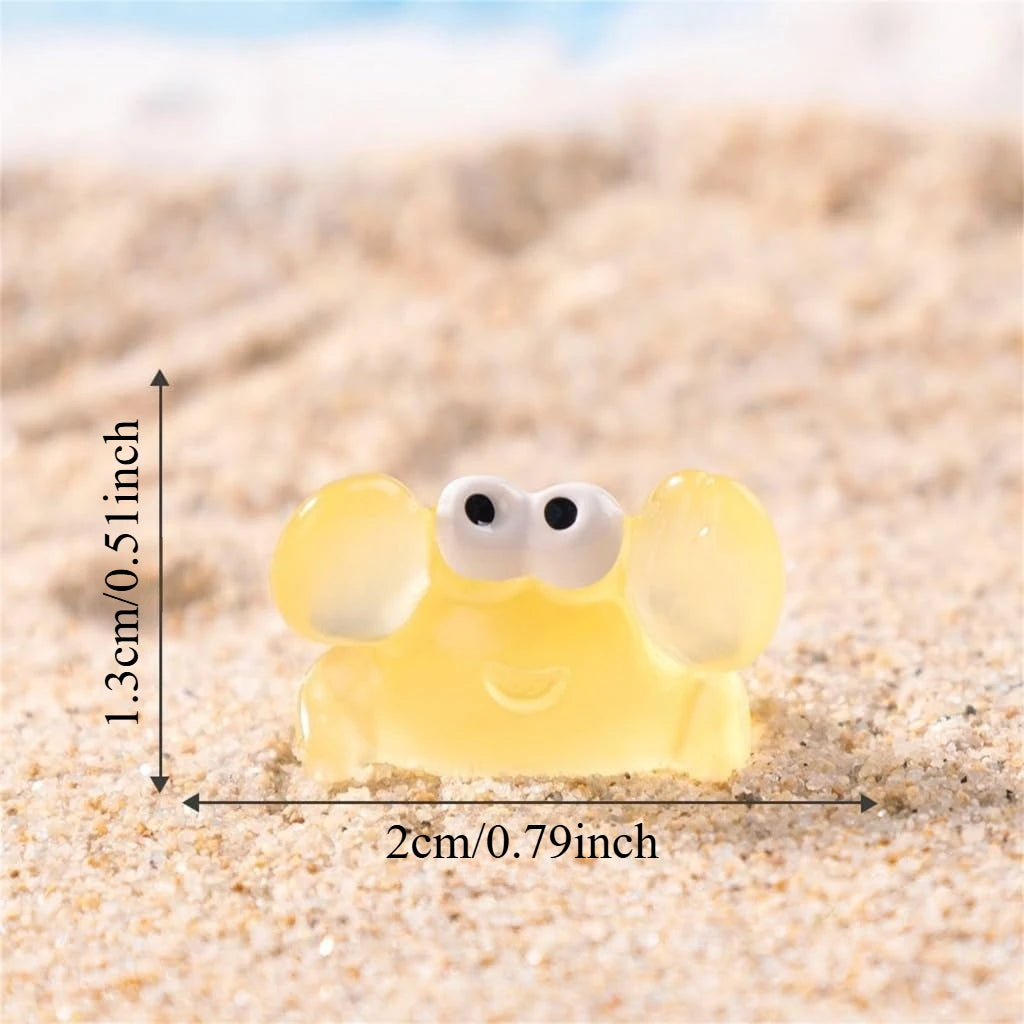 Colorful Resin Crab Figurines – Miniature Ocean Decor 10/20 PCS