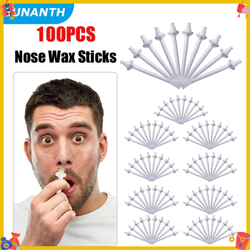Nose Wax Applicator Sticks – Painless Hair Removal (10/100 Pack) Nose Wax Applicator Zpaxo