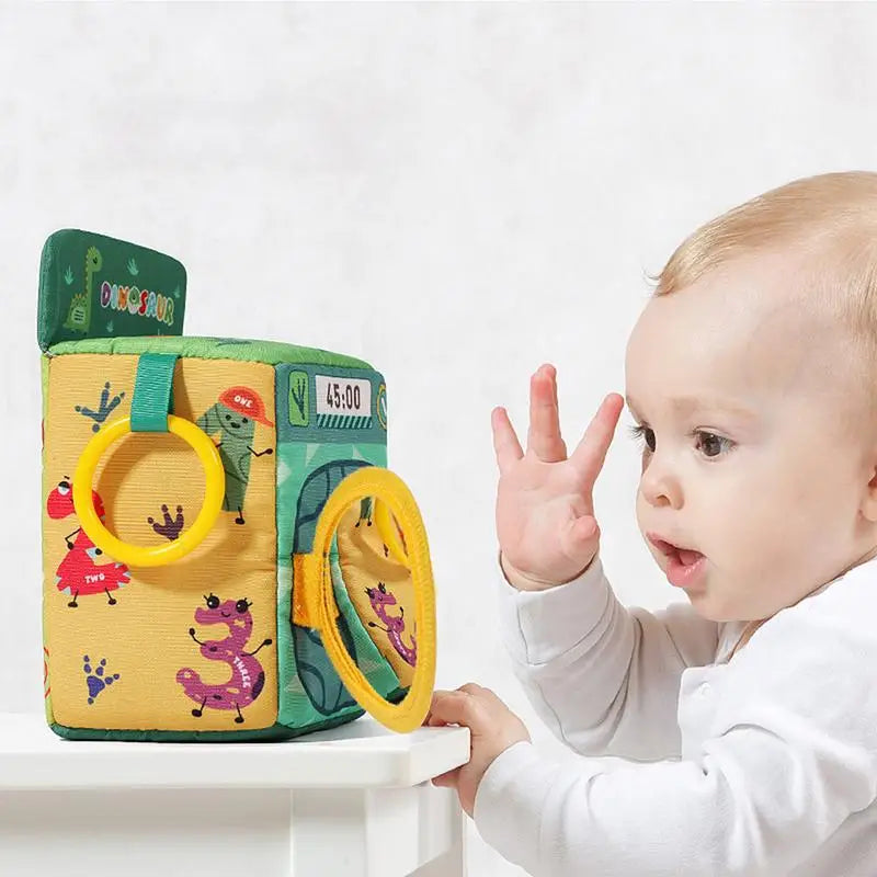 Baby Tissue Box Cartoon Washing Machine Shape Crinkle Paper Soft Chewable Tissue Box Sensory Toy Kids Early Learning Playset For Zpaxo
