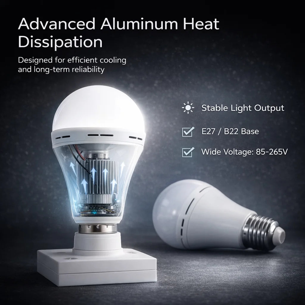 7W 9W 12W 15W LED Emergency Light Bulb Rechargeable Energy Saving Lamp for Home Power Outage Backup Portable Handheld Light Zpaxo