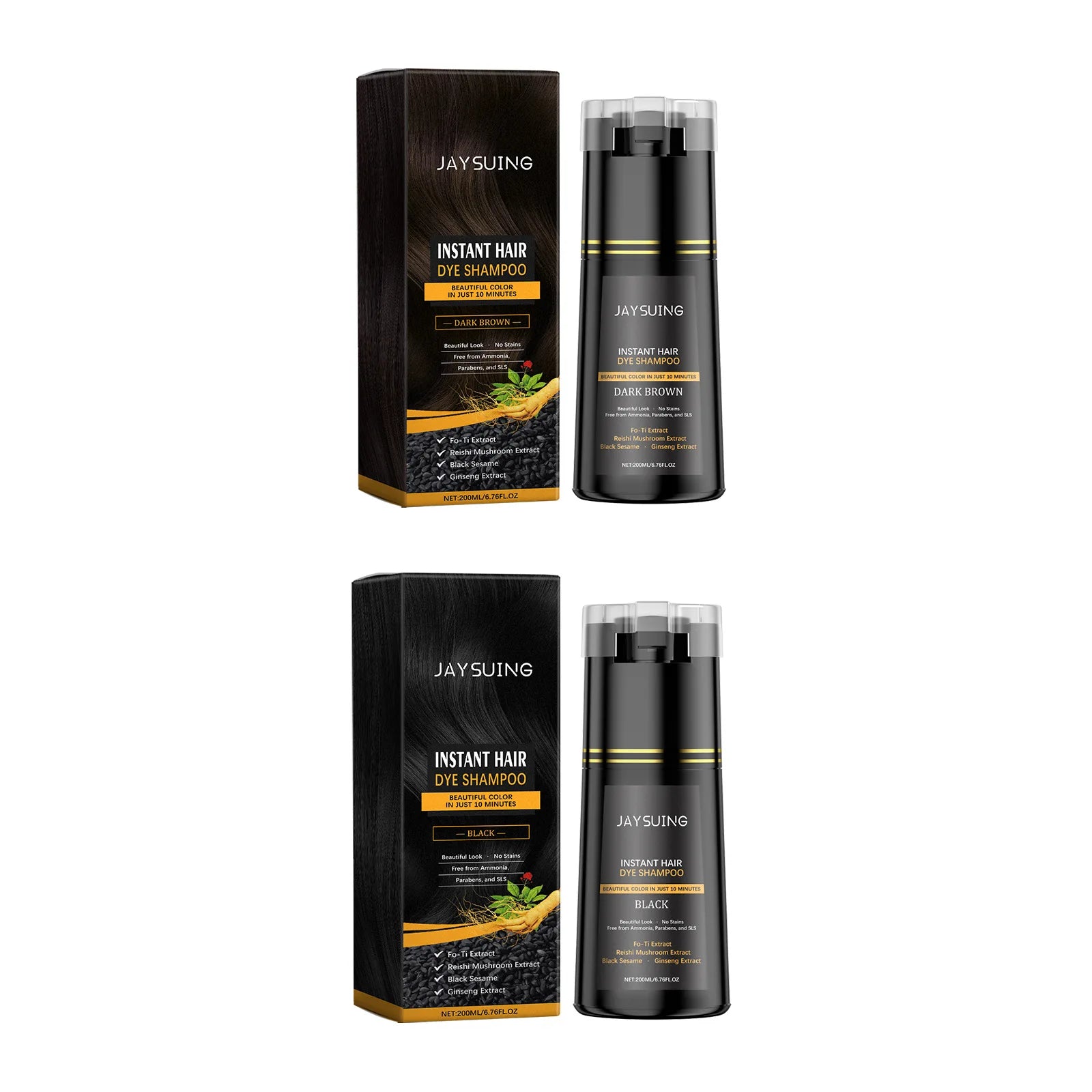 Polygonum Multiflorum Herbal Hair Dye Shampoo 200ml Hair Dye Shampoo Zpaxo Brown And Black