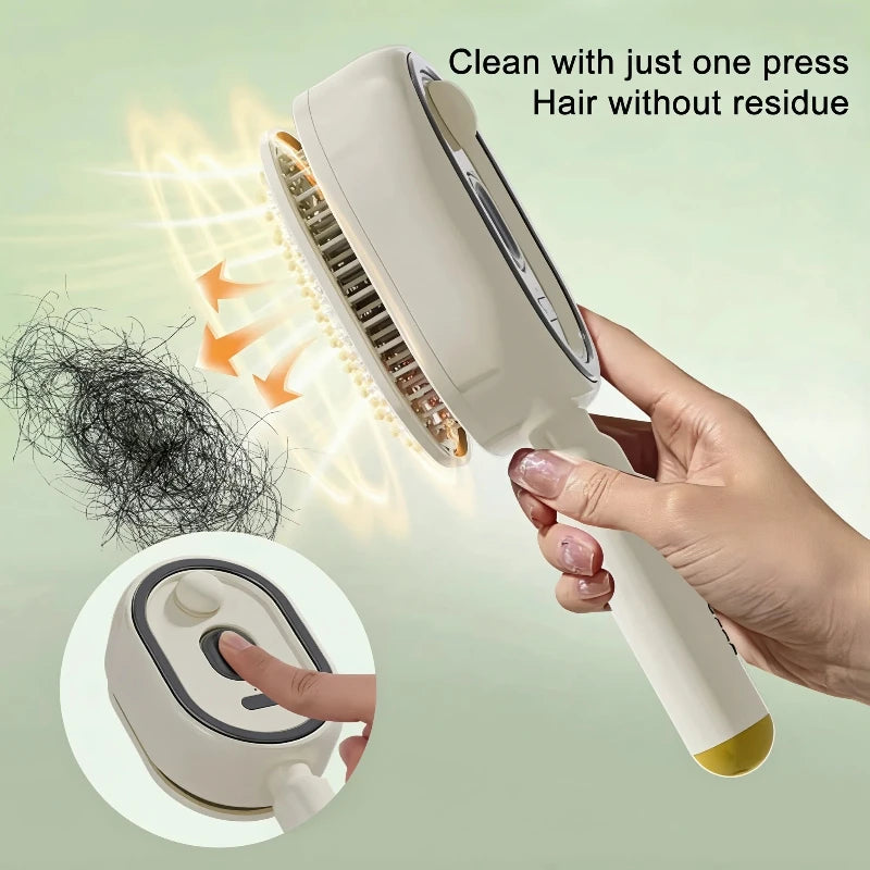 2 in 1 Water Spray Hairbrush Electric Spray Air Cushion Scalp Massager Self Cleaning Steam Essential Oil Brush Rechargeable Zpaxo