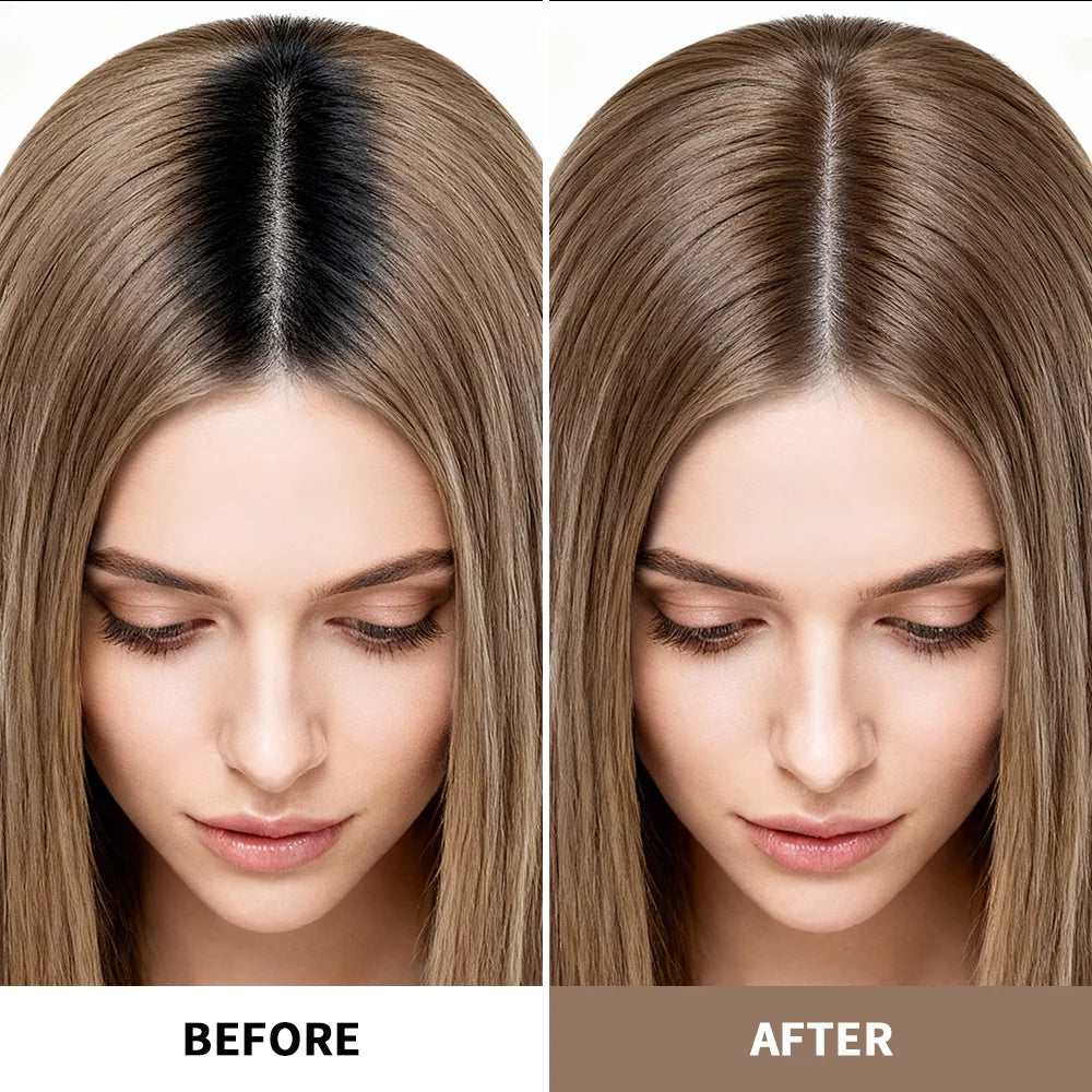 2-in-1 Root Cover Up Hair Palette & Brush – Waterproof Root Cover Up Palette Zpaxo