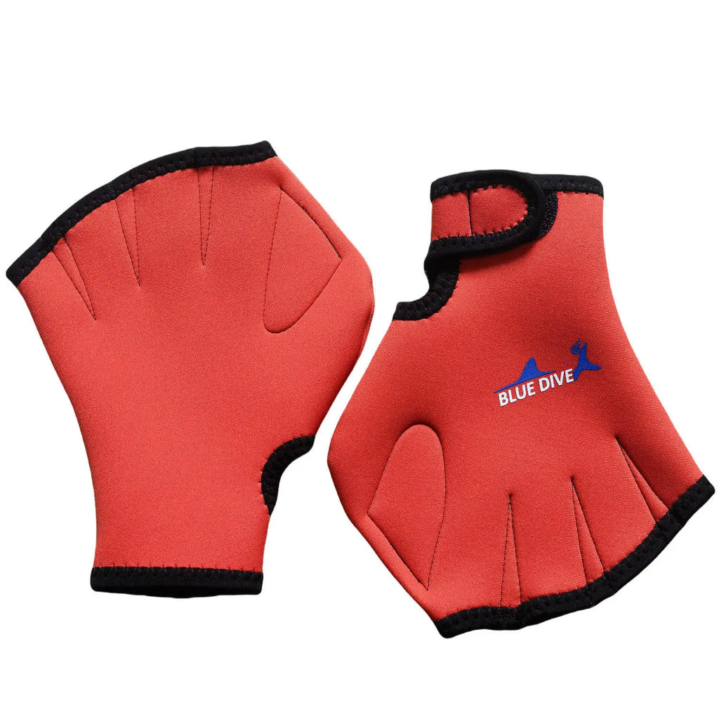Adult Children's Diving Swimming Gloves Open Fingers Paddling Duck Paw Gloves Snorkeling Sailor Webbed Winter Swimming Gloves Zpaxo Red Only Size
