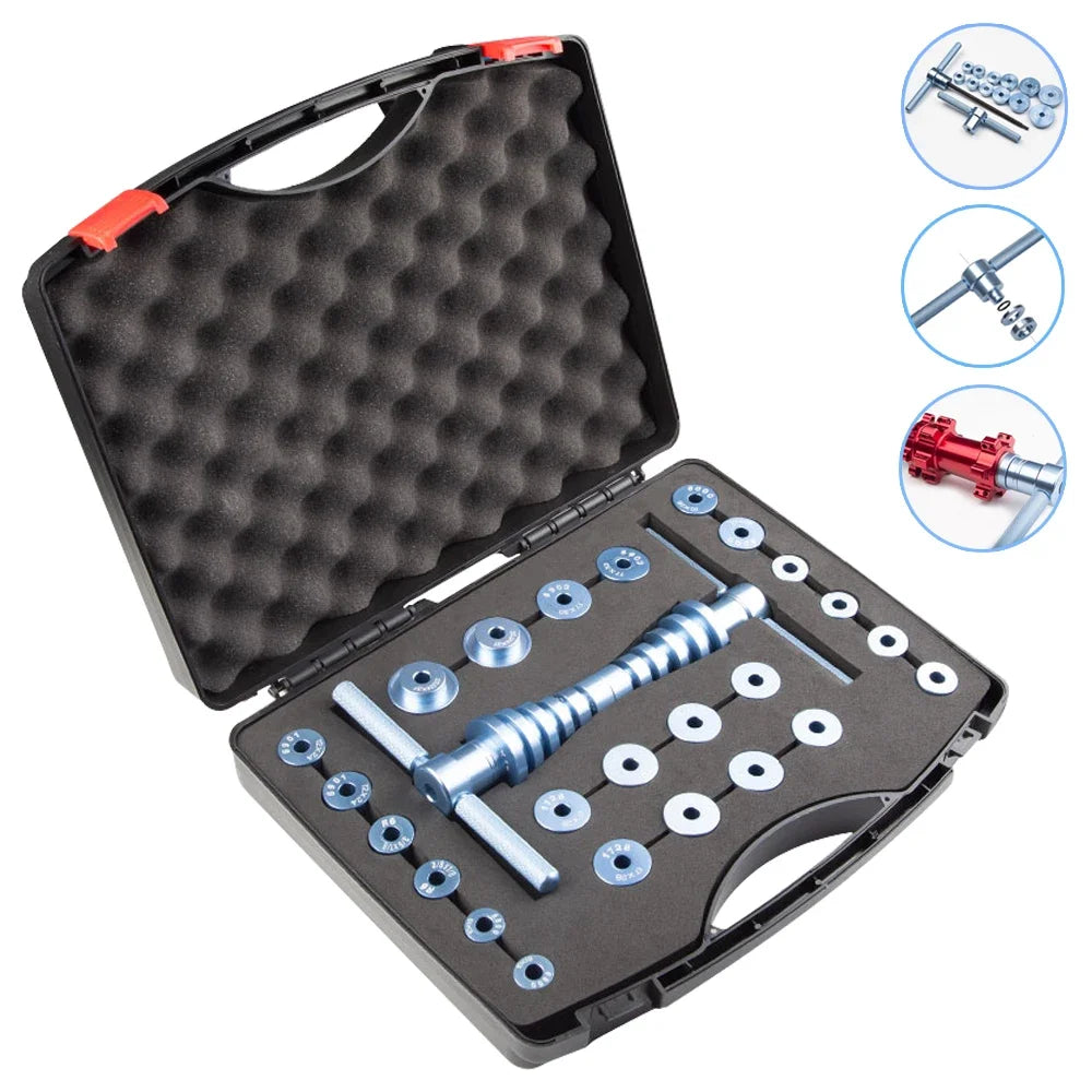 Bicycle Wheels Hub Bearings Press Set Bearings Pressed Bottom Bracket Tool Bike Accessories Bearings Extractor Installation Tool Zpaxo