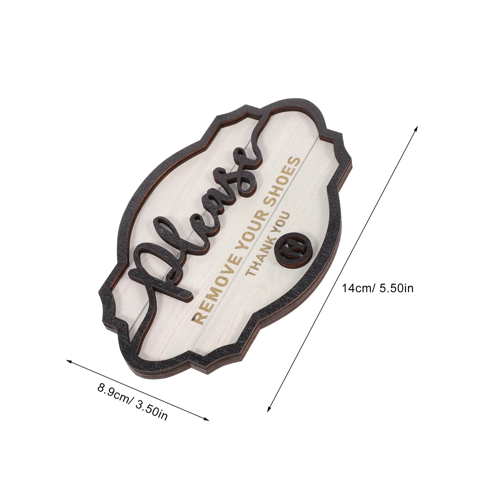 Rustic Shoes Off Sign Wooden Plaque Front Door Decor Please Remove
