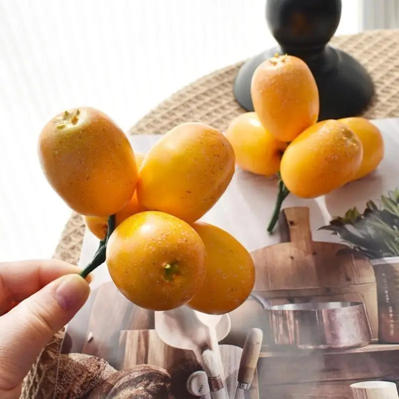 Simulation Loquat Fruit Model Adds Natural Touching Home Kitchen