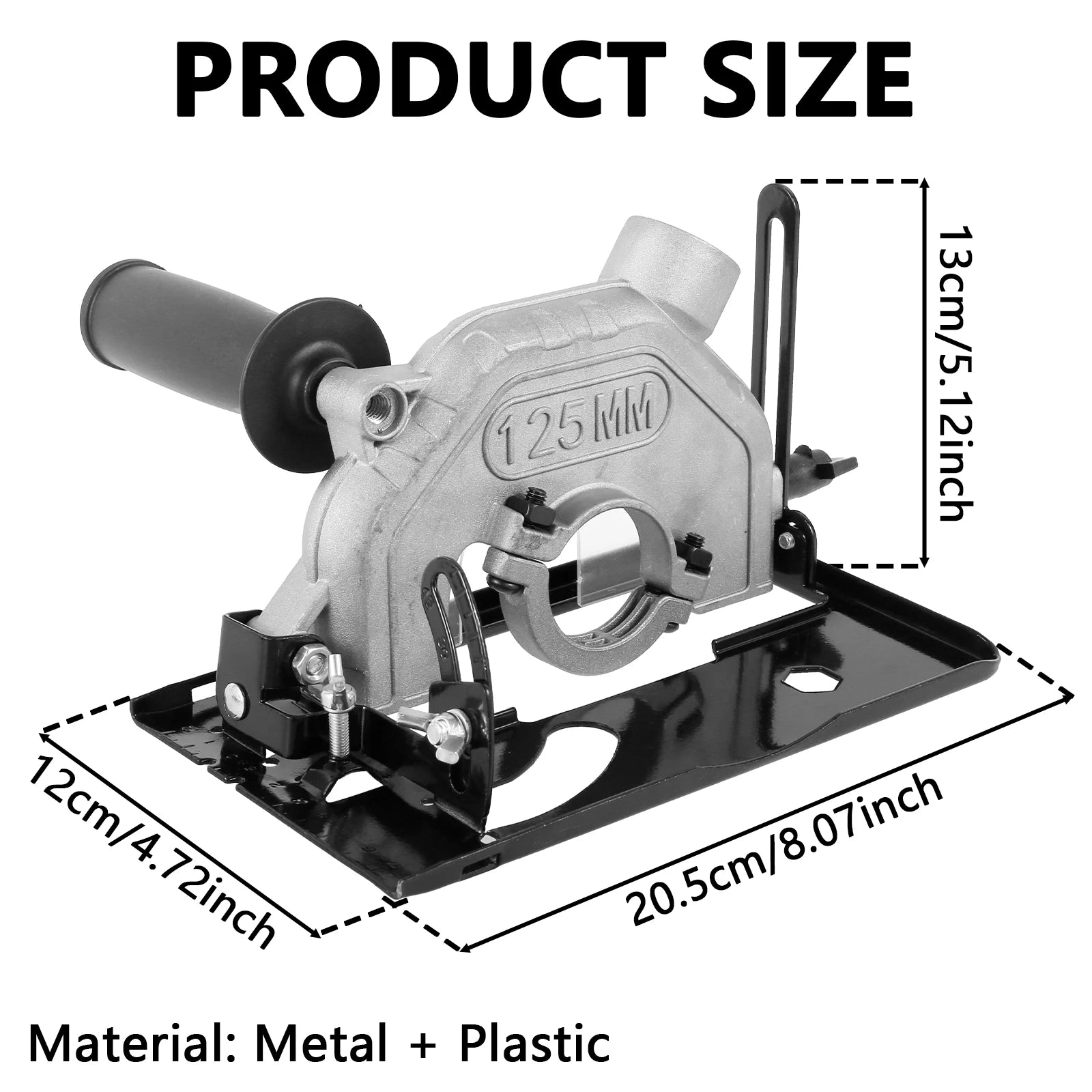 125 Types Angle Grinder Balance Bracket Converter to Heavy Duty Cutting Machine Tools Protection Cover Carpenter Builders w/Base Zpaxo