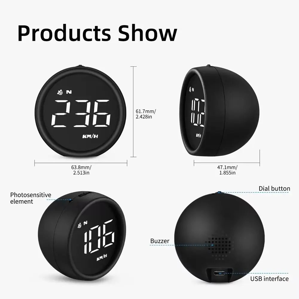HUD Car Head Up Display Universal Plastic Digital Speedometer KMH MPH Zpaxo