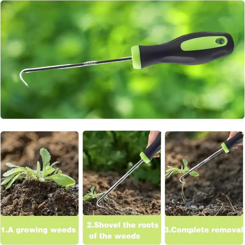 Heavy-Duty Weed Puller Tool - Ergonomic Root Remover for Lawn, Patio Gravel, Effortless Manual Weeding Tool with Non-Slip Grip Zpaxo