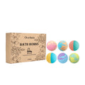 Floral Bath Bomb Set - Gentle Cleansing & Moisturizing, Long-Lasting Fragrance, Luxurious & Comfortable Bath Experience Zpaxo 6pcs 1boxed