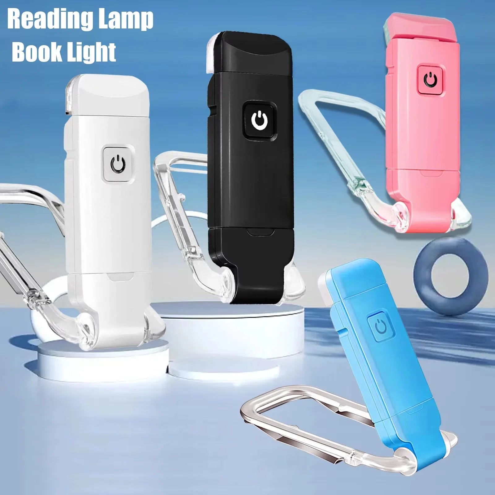 USB Rechargeable LED Book Reading Light Dimmable Night Lights Clip Zpaxo Pink WHITE USB Plug|China Mainland