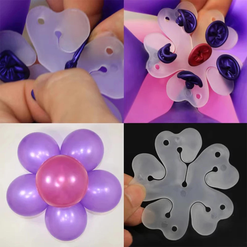 25/50Pcs Balloon Clips Plastic Balloon Buckle for Balloon Arch Connectors Frame Ring for Birthday Wedding Party Decoration Zpaxo