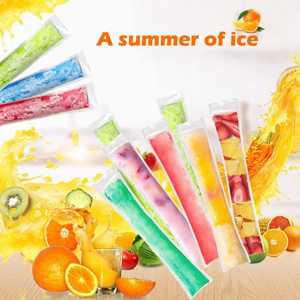 20 100 Juice Frozen Tube DIY Popsicle Mold Lollipop Bag Homemade Zpaxo