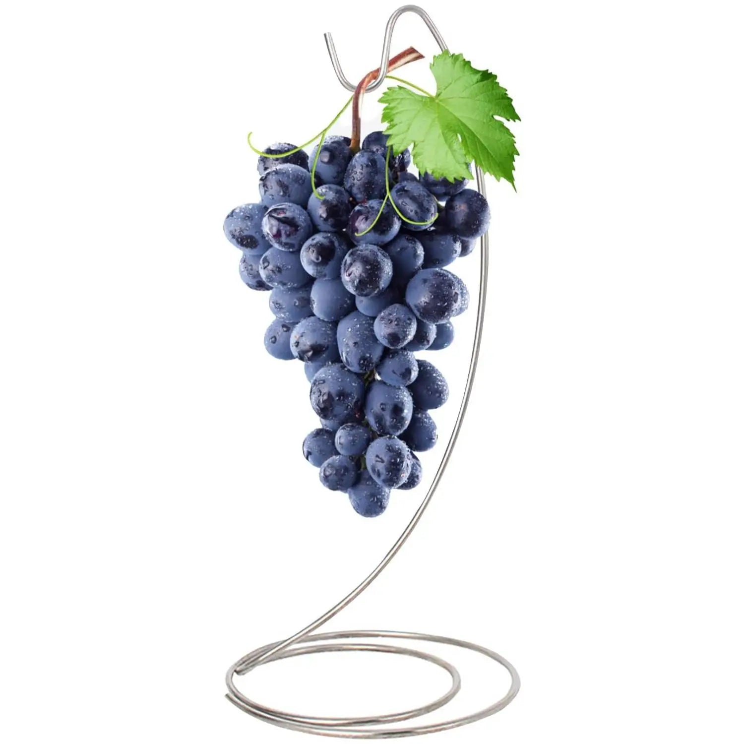 Stainless Steel Banana Hanger & Tabletop Fruit Rack with Hooks