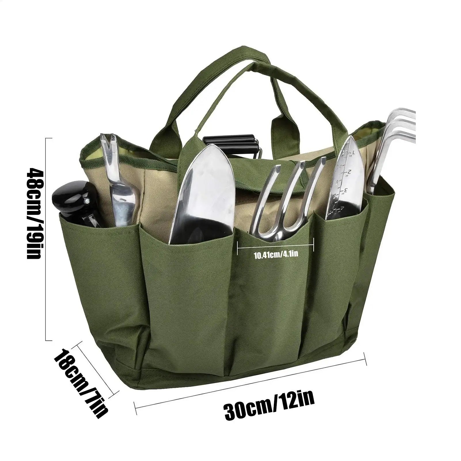 Gardening Bags Tools Waterproof 8 Side Pockets Storage Tote Tool