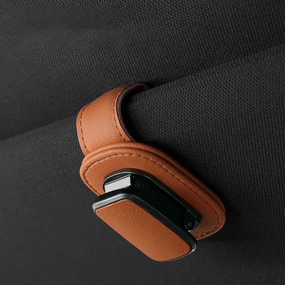 Back Clip Car Sun Visor Glasses Sponge Interior Accessories Eyeglass Zpaxo orange