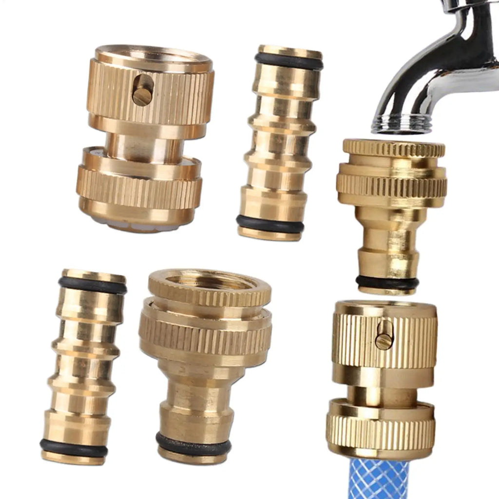 Quick Connect Hose Fittings Brass Tube Watering Coupling Disconnect