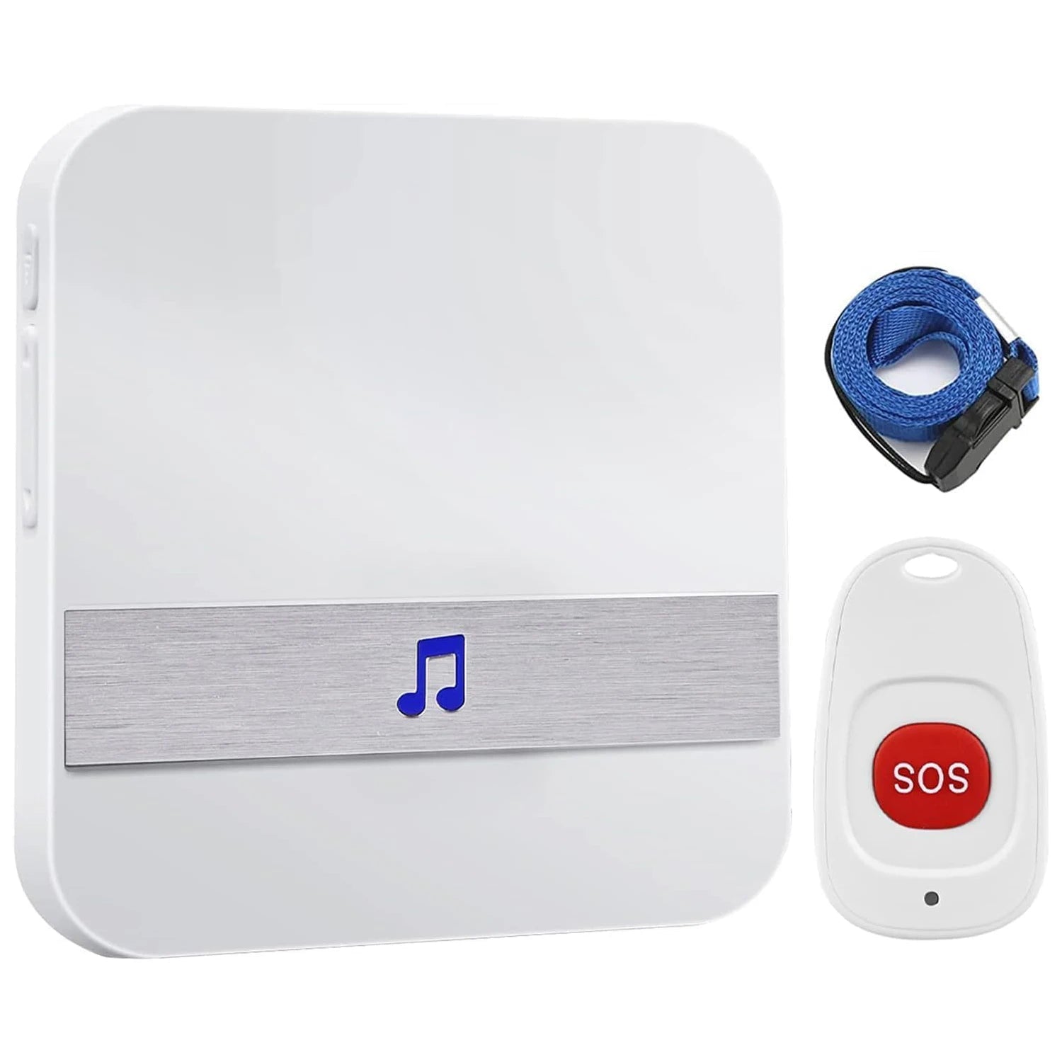52 Musics Emergency SOS Doorbell Button 433MHZ with EU/US/AU/UK Plug Elderly Seniors Patients Bracelet Music Call Alarm for Home Zpaxo