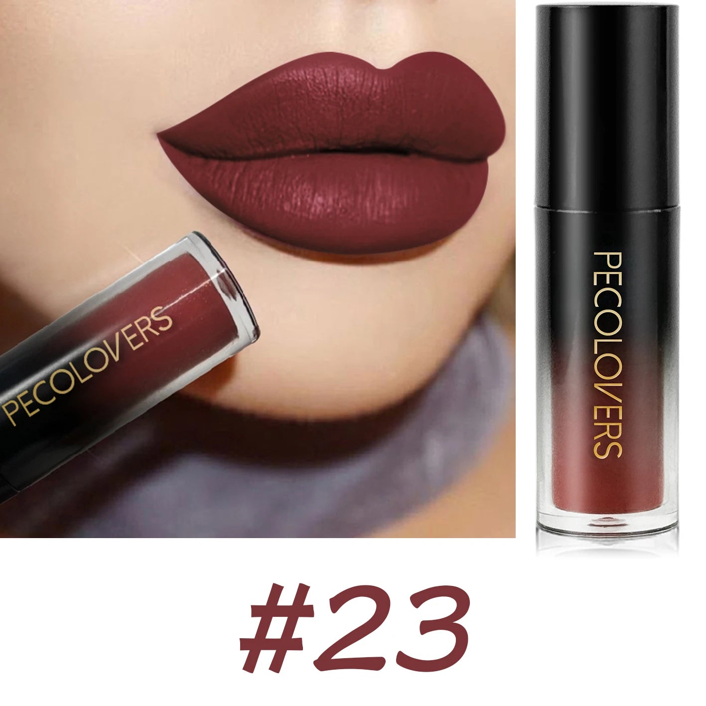 Velvet Matte Lipstick Sexy Red Lip Gloss Waterproof Long Lasting Easy Coloring Non-fading Non-stick Cup Liquid Lip Stick Zpaxo 23