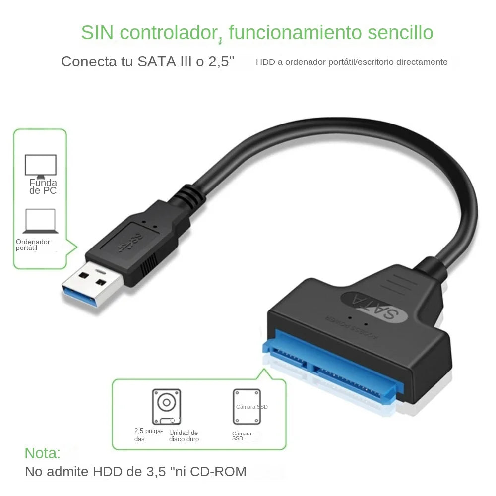 SATA To USB Cable 30cm USB 3.0 Cable Portable Disk Transfer Accessories For Laptops PC Computer Storage Fast Data Reading Backup Zpaxo