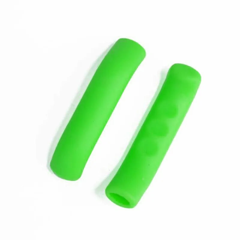 1 Pair Bicycle Brake Handle Protection Cover Mountain Road Bike Brake Lever Protection Anti Slip Gel Sleeve Cycling Accessories Zpaxo green