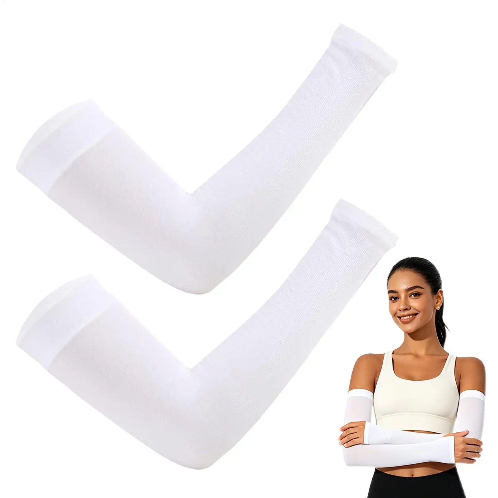 Arm Sleeves 1Pairs UV Arm Sun Sleeves Breathable Protection for Driving Sports Hiking Outdoor Summer Activities Sun Protection Zpaxo