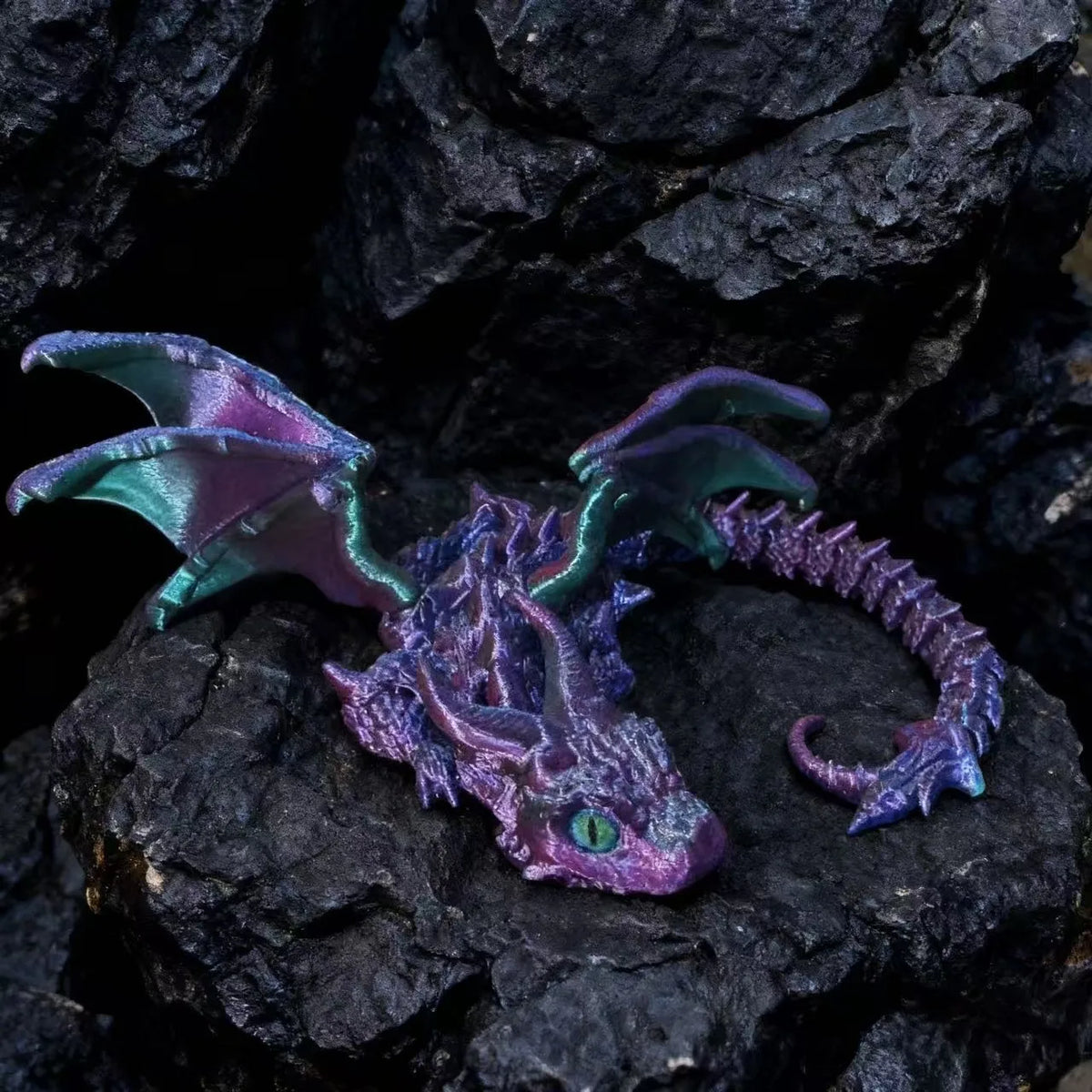 9- 3D Printing Fly Dinosaur Action Figure Mini Toys Home Desktop Zpaxo colorful 22cm8.6in
