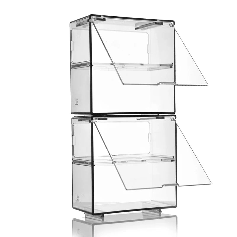 Durable Transparent Double Layer Box Car Model Display Large Capacity Zpaxo one size