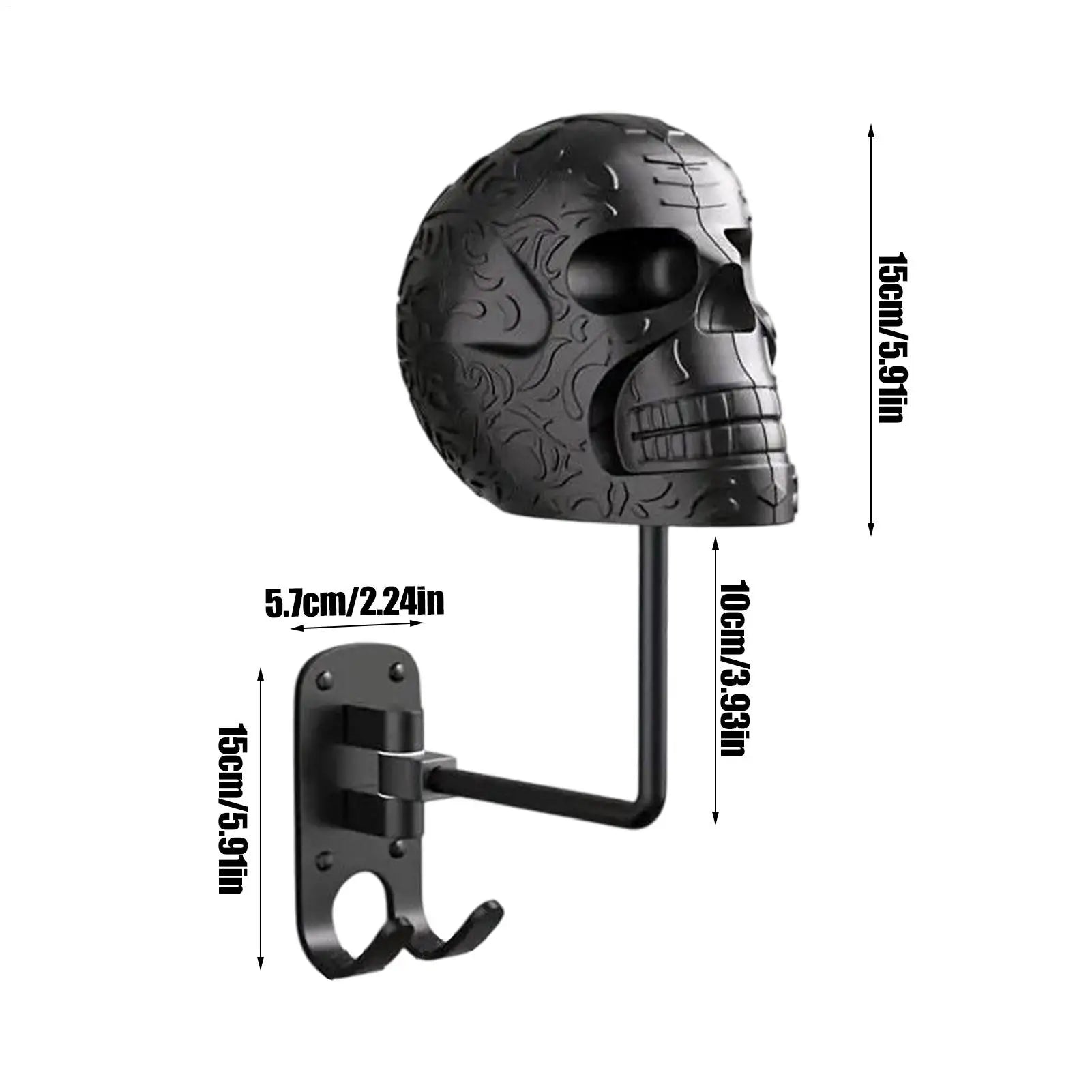 Helmet Wall Mount Skull Shape Hat Rack Decorative Wall Mount Helmet Display Holder for Garage Entryway Bedroom Women Men Party Zpaxo