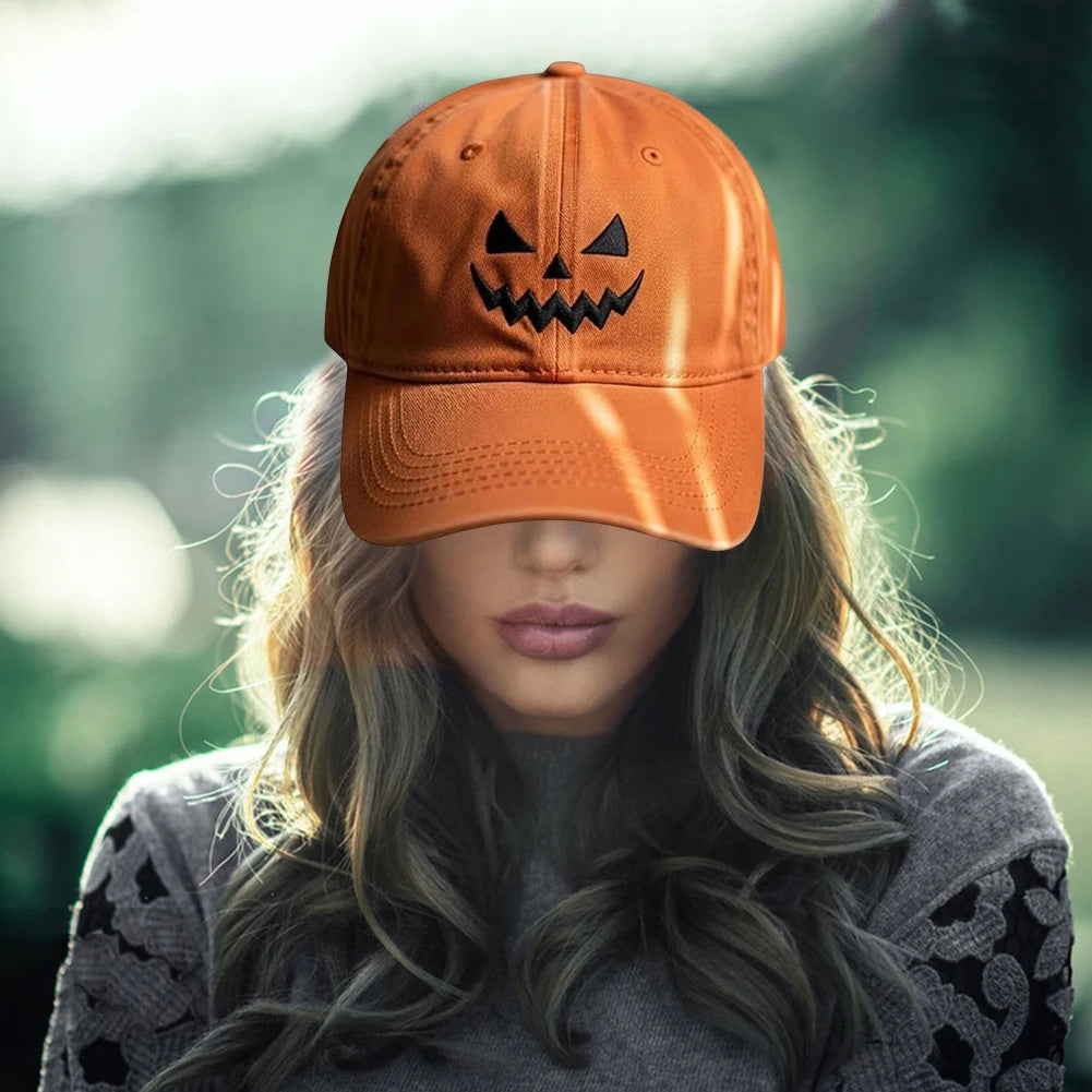 Halloween Unisex Baseball Hat Men Women Pumpkin Face Hip-hop Outdoor