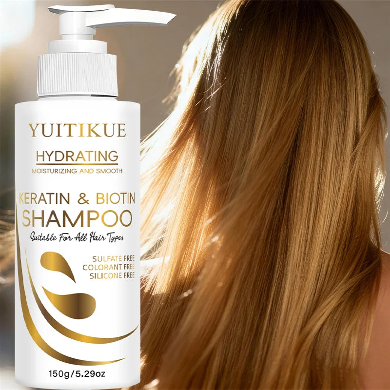 YUITIKUE Keratin & Biotin Shampoo – Smooth, Glossy Hair Keratin Biotin Shampoo Zpaxo
