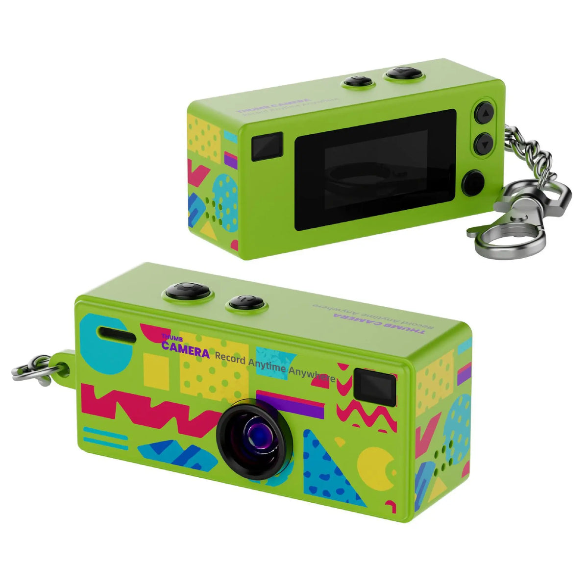 G6 Digital Camera 1080P Thumb Mini Keychain Camera Very Small Camcorder Video Recorder with Flash MultiColor Retro Style for Kid Zpaxo Cyan Camera Add 128G