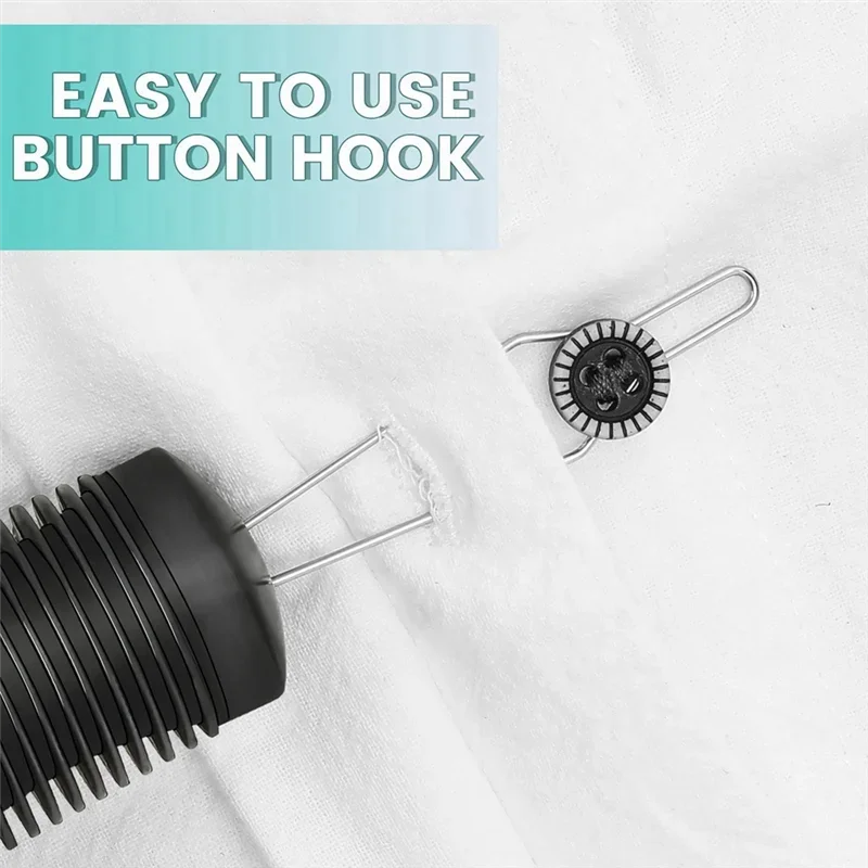 Button Hook & Zipper Pull Helper – Non-Slip Dressing Aid