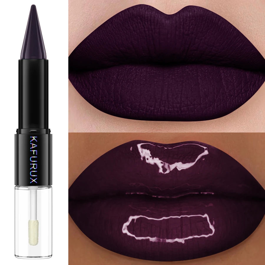 Waterproof 1 Double Head Lipstick Lip Coat Long Lasting 24HR Makeup Zpaxo 11