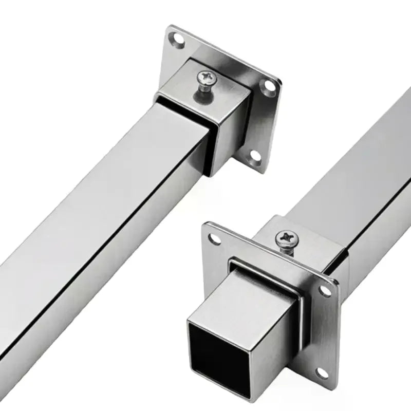 1 2 Sets Flange Base Stainless Steel Square Tube Connector Outer Dia Zpaxo