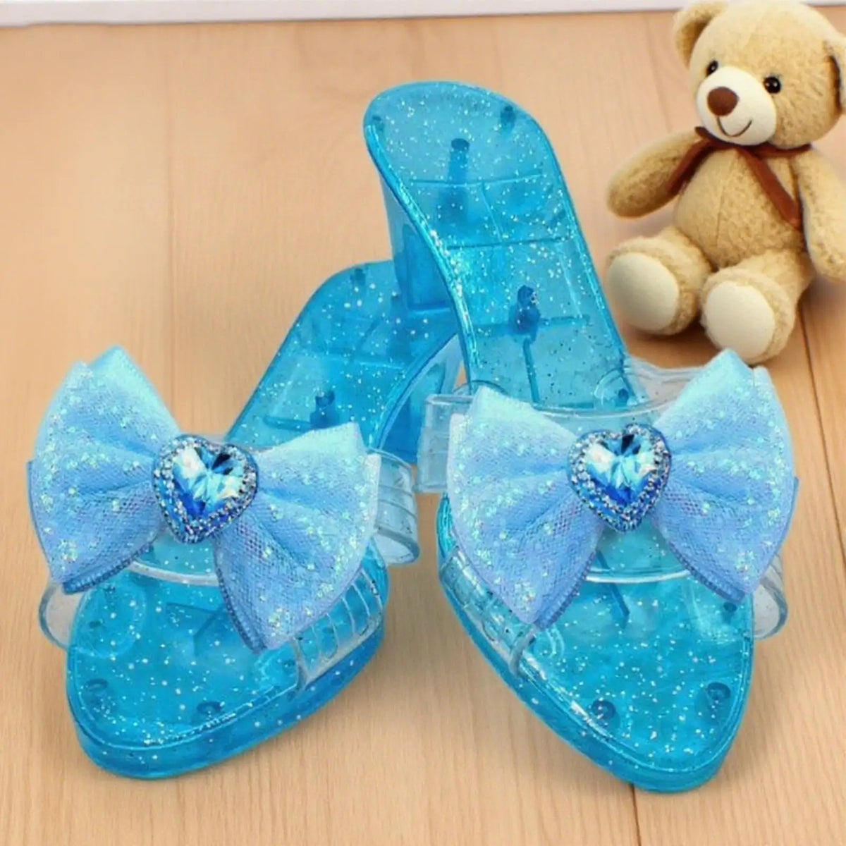 Princess Crystal Shoes Cosplay Prop Heels Pretend Play House Games Zpaxo