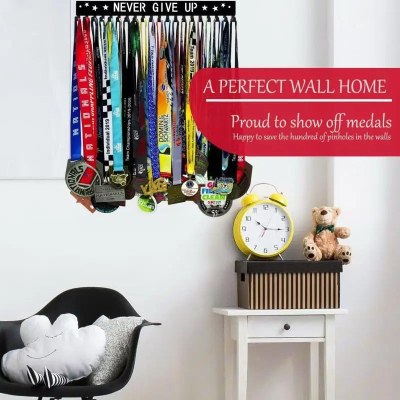 Sport Football Medal Display Metal Rack Hanger Holder Organizer