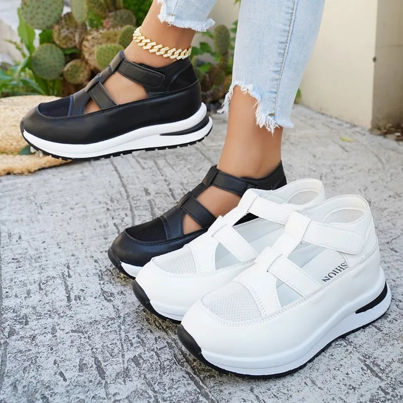 Sporty Women's Sandals Summer Thick Bottom Breathable Hollow Out