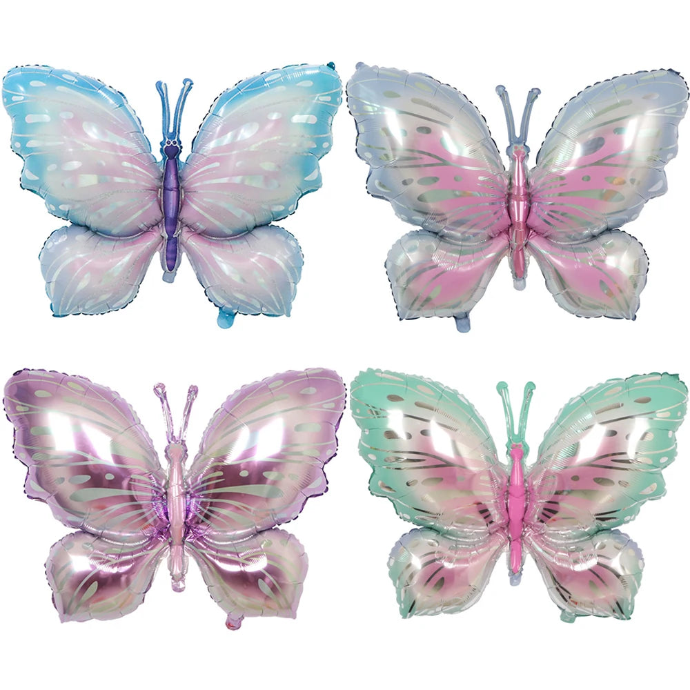 Large Butterfly Aluminum Foil Balloons Helium Air Globos Birthday