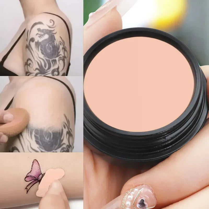 Waterproof Full Coverage Concealer for Tattoos, Scars - Natural Finish Foundation for All Skin Tones & Types Zpaxo
