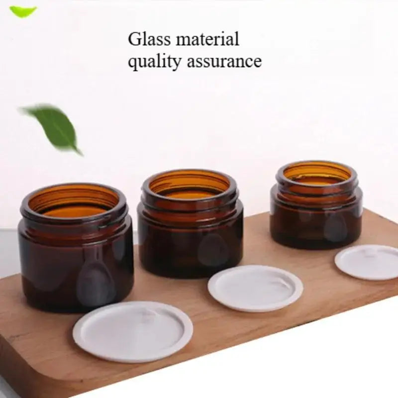 10 15 20 30 50 Dark Tan Cream Bottle Glass Separate Face Eye Box Zpaxo
